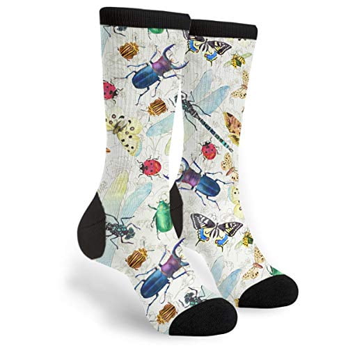 One Size Black and White TyQii Socks Insect Species Novelty Socks For Women & Men Gifts One Size Black and White TyQii Socks Insect Species Novelty Socks For Women & Men Gifts